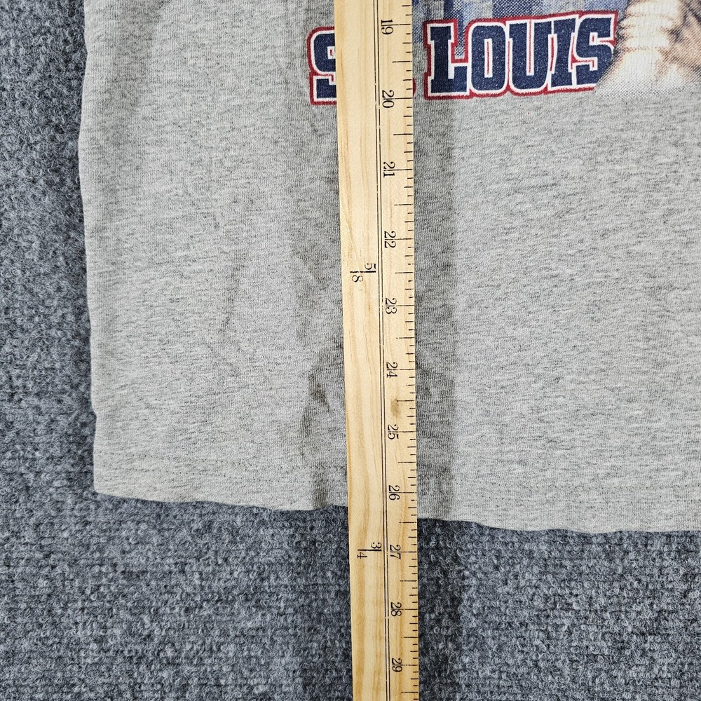 Vintage‎ 1998 Lee Sport MLB Mark McGwire 2 Sided 68 HR Graphic Shirt Gray Mens M - Picture 6 of 8